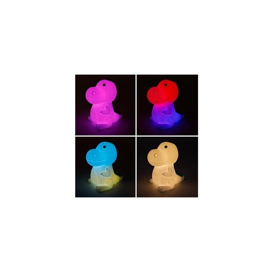 LED RGBW Dimmable rechargeable children's night light LED/2,5W/5V 3000K 1200 mAh dinosaur