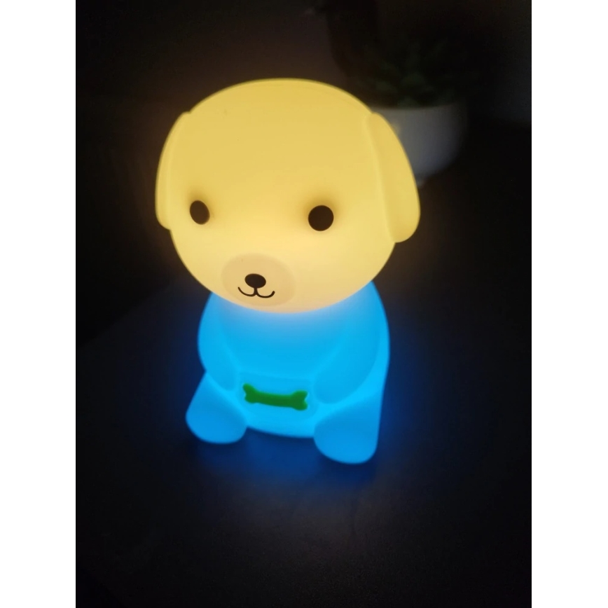 LED RGBW Dimmable rechargeable children's night light LED/2,5W/5V 3000K 1200 mAh dog