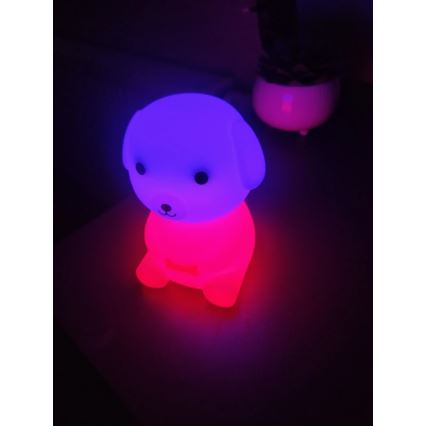 LED RGBW Dimmable rechargeable children's night light LED/2,5W/5V 3000K 1200 mAh dog