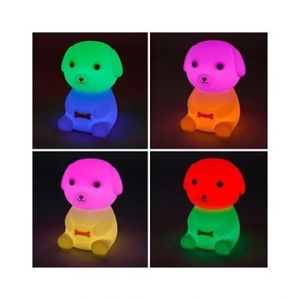 LED RGBW Dimmable rechargeable children's night light LED/2,5W/5V 3000K 1200 mAh dog