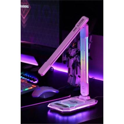 LED RGB Dimmable rechargeable touch table lamp with wireless charging LED/7,5W/5V 2700-5300K white