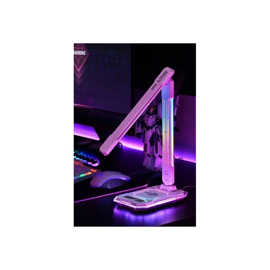LED RGB Dimmable rechargeable touch table lamp with wireless charging LED/7,5W/5V 2700-5300K white