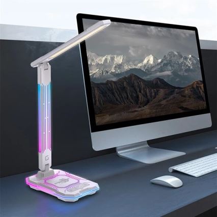 LED RGB Dimmable rechargeable touch table lamp with wireless charging LED/7,5W/5V 2700-5300K white