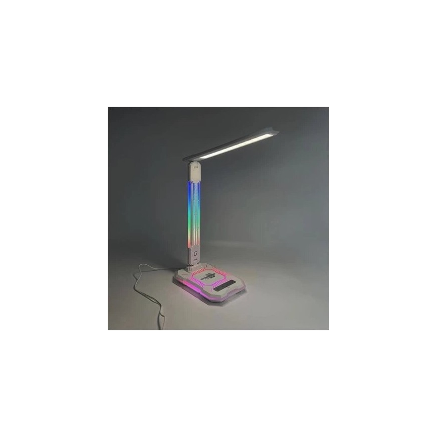 LED RGB Dimmable rechargeable touch table lamp with wireless charging LED/7,5W/5V 2700-5300K white
