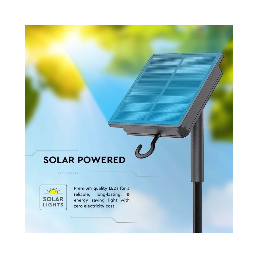 LED RGB Dimmable solar strip LED/1,2W/3,7V IP67 5m + remote control