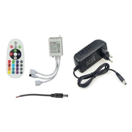 LED RGB Dimmable strip 2x5m LED/48W/230V + remote control