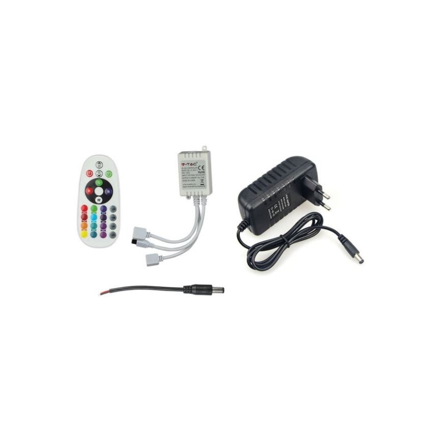 LED RGB Dimmable strip 2x5m LED/48W/230V + remote control