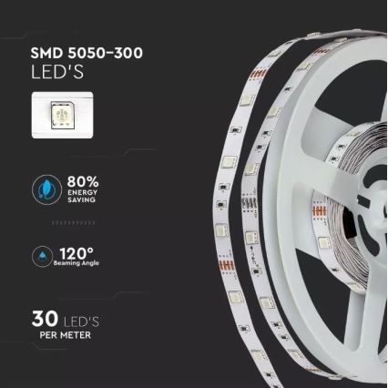LED RGB Dimmable strip 2x5m LED/48W/230V + remote control