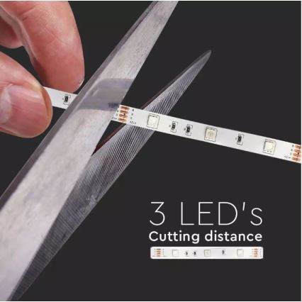 LED RGB Dimmable strip 2x5m LED/48W/230V + remote control