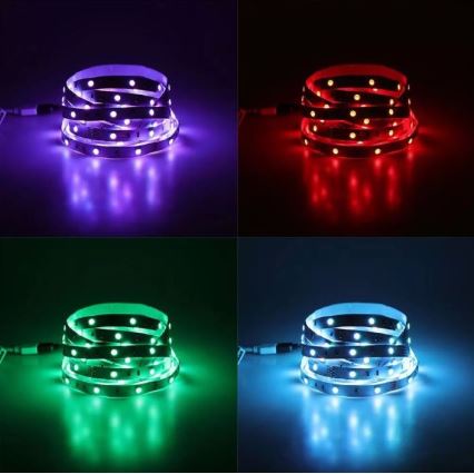 LED RGB Dimmable strip 2x5m LED/48W/230V + remote control
