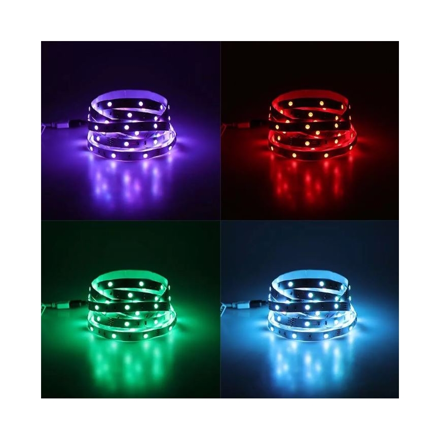 LED RGB Dimmable strip 2x5m LED/48W/230V + remote control