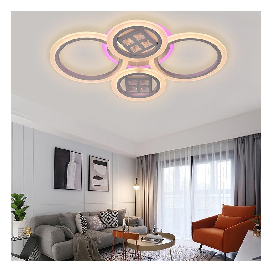 LED RGB Dimmable surface-mounted chandelier LED/50W/230V 3000-6500K + remote control