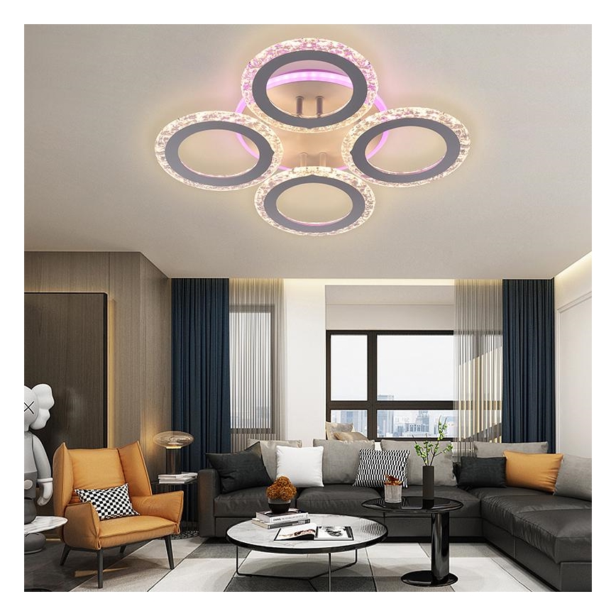 LED RGB Dimmable surface-mounted chandelier LED/55W/230V 3000-6500K + remote control