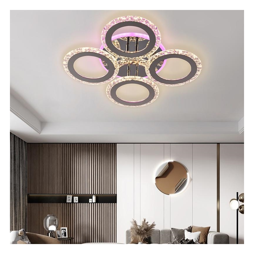 LED RGB Dimmable surface-mounted chandelier LED/55W/230V 3000-6500K + remote control