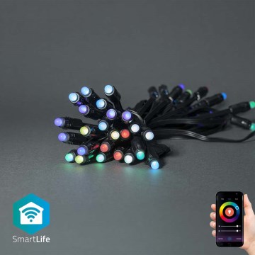 LED RGB Outdoor Christmas chain 48xLED 13,8m IP65 Wi-Fi Tuya