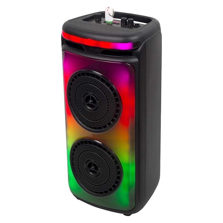 LED RGB Rechargeable speaker with a microphone 400W/2400 mAh + remote control