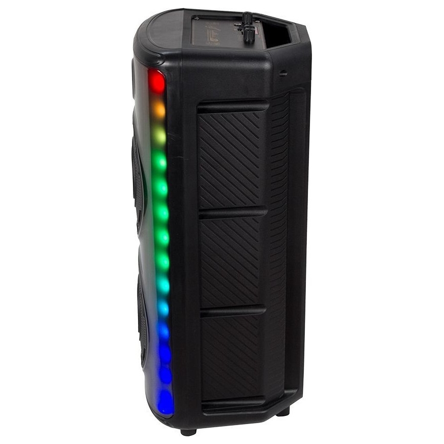 LED RGB Rechargeable speaker with a microphone 600W/2400 mAh + remote control