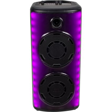 LED RGB Rechargeable speaker with a microphone 600W/2400 mAh + remote control