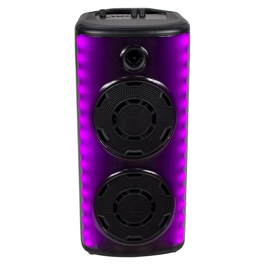 LED RGB Rechargeable speaker with a microphone 600W/2400 mAh + remote control