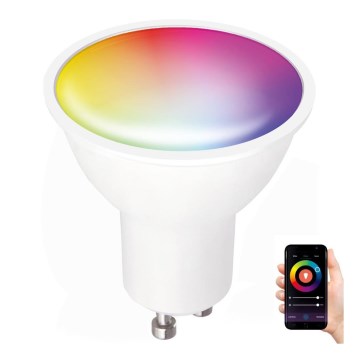 LED RGB Smart dimmable bulb GU10/5W/230V 2700-6500K Wi-Fi Tuya