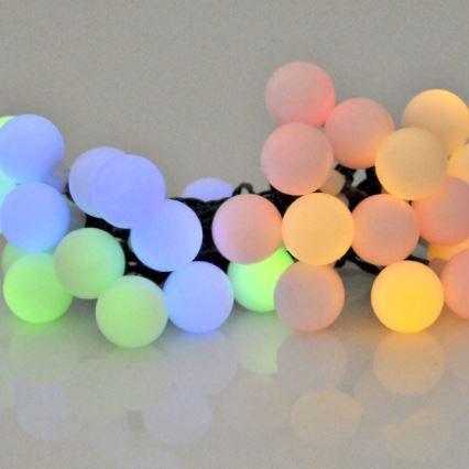 LED RGB Solar chain PARTY 30xLED/1,2V 3,9 m IP44