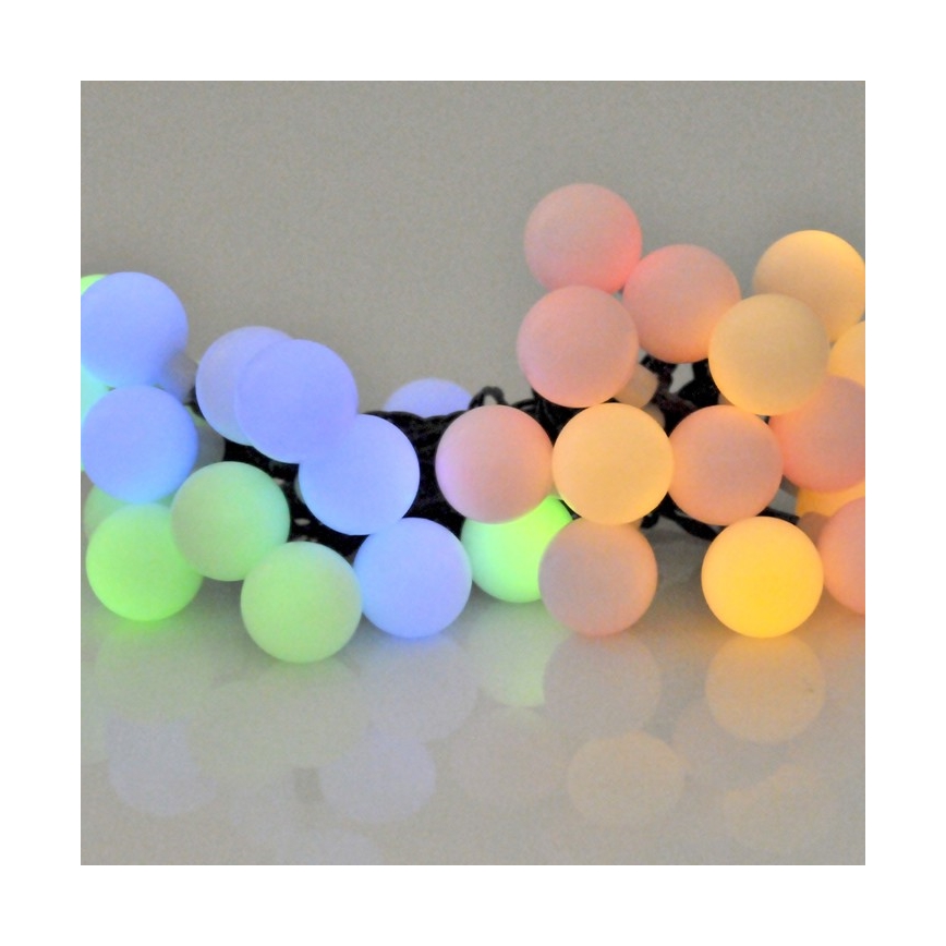 LED RGB Solar chain PARTY 30xLED/1,2V 3,9 m IP44