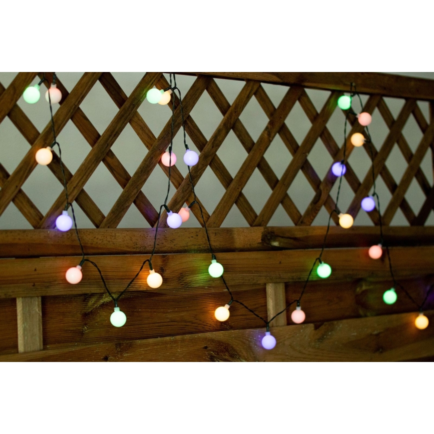 LED RGB Solar chain PARTY 30xLED/1,2V 3,9 m IP44