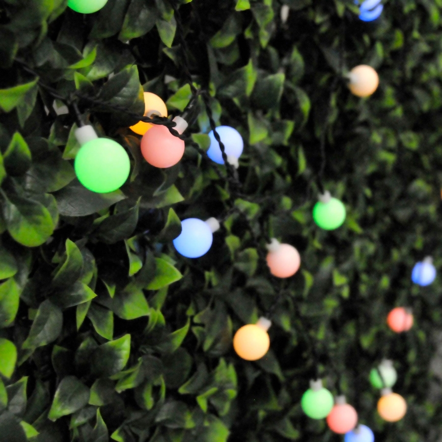 LED RGB Solar chain PARTY 30xLED/1,2V 3,9 m IP44