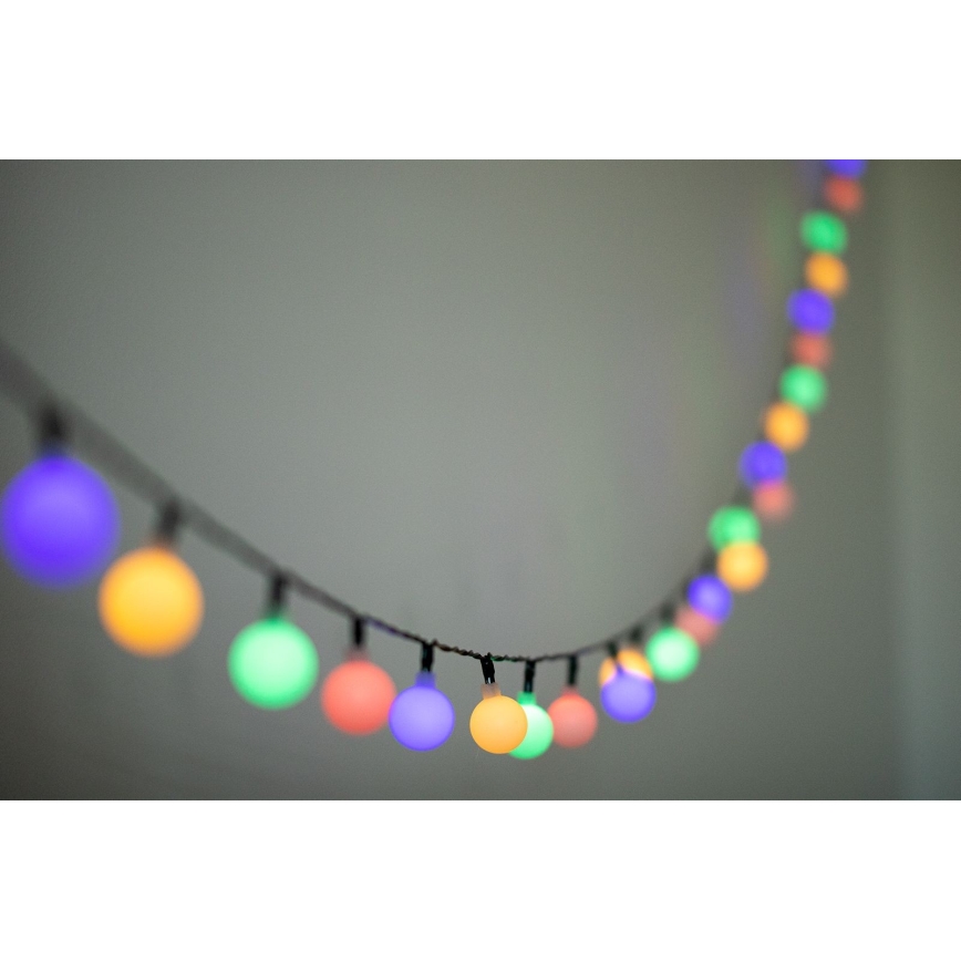 LED RGB Solar chain PARTY 30xLED/1,2V 3,9 m IP44