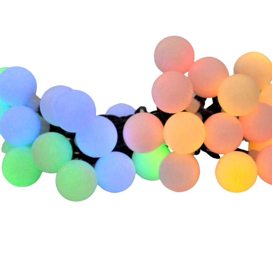 LED RGB Solar chain PARTY 30xLED/1,2V 3,9 m IP44