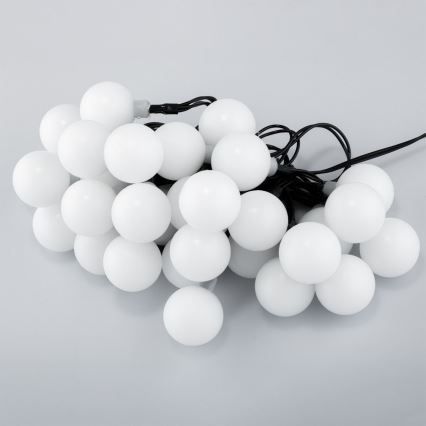 LED RGB Solar chain PARTY 30xLED/1,2V 400 mAh 3,9 m IP44