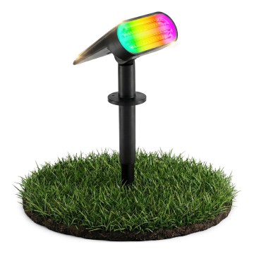 LED RGB Solar Lamp 2-in-1 LED/3.7V 1200 mAh IP54 Black
