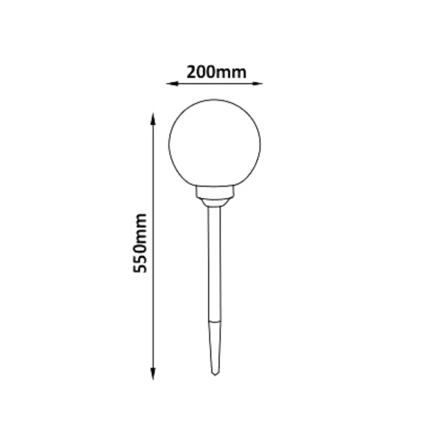 LED RGB Solar lamp LED/0,2W/AA 1,2V/600mAh IP44