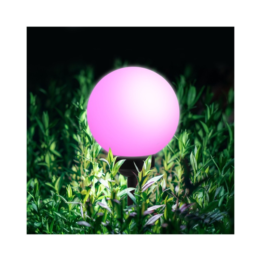 LED RGB Solar Lamp SPHERE, LED/1.2 V, IP44, 200 mAh, Ø 20 cm