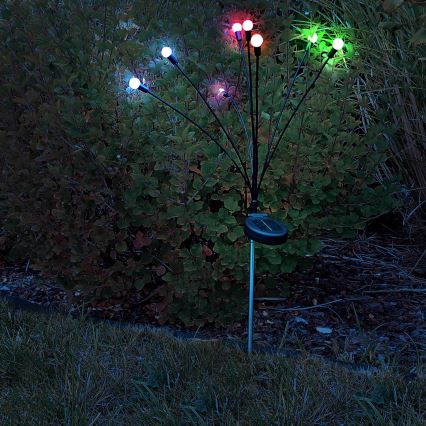 LED RGB Solar light FIORINI 8xLED/1,2V 600 mAh IP44 black