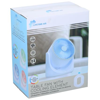 LED RGB Table Fan with Mist Effect 5V