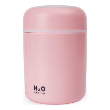 LED RGB Ultrasonic aroma diffuser and air humidifier LED/2W 300ml pink
