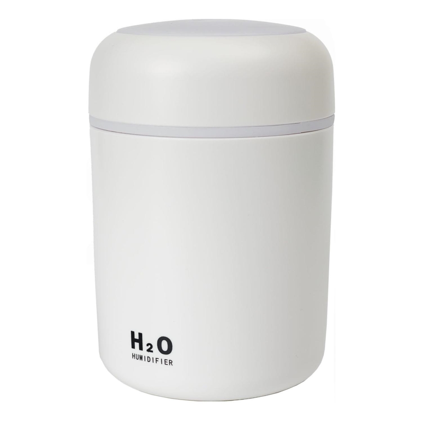 LED RGB Ultrasonic aroma diffuser and air humidifier LED/2W 300ml white