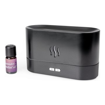 LED RGB Ultrasonic aroma diffuser and air humidifier with a backlight 180ml black