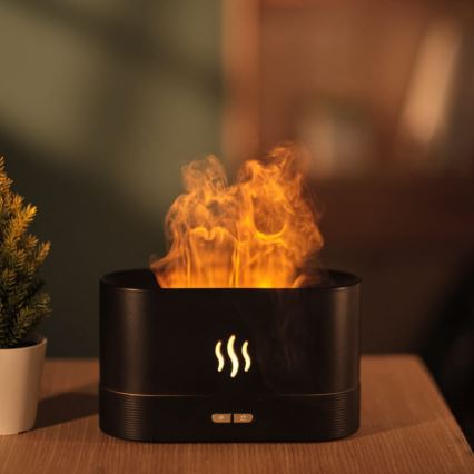 LED RGB Ultrasonic aroma diffuser and air humidifier with a backlight 180ml black