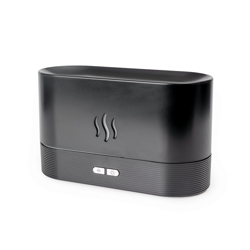 LED RGB Ultrasonic aroma diffuser and air humidifier with a backlight 180ml black