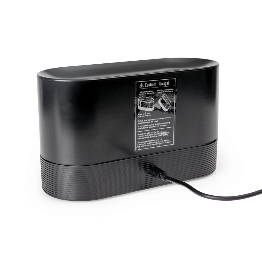 LED RGB Ultrasonic aroma diffuser and air humidifier with a backlight 180ml black