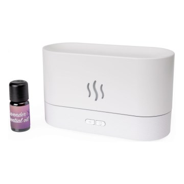 LED RGB Ultrasonic aroma diffuser and air humidifier with a backlight 180ml white