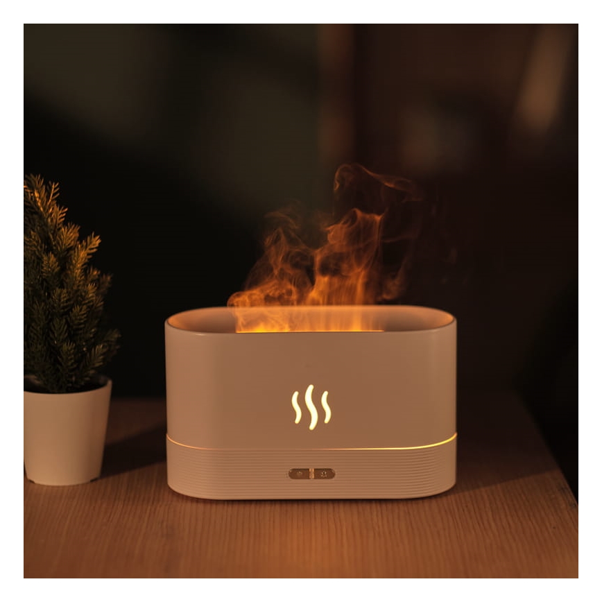 LED RGB Ultrasonic aroma diffuser and air humidifier with a backlight 180ml white