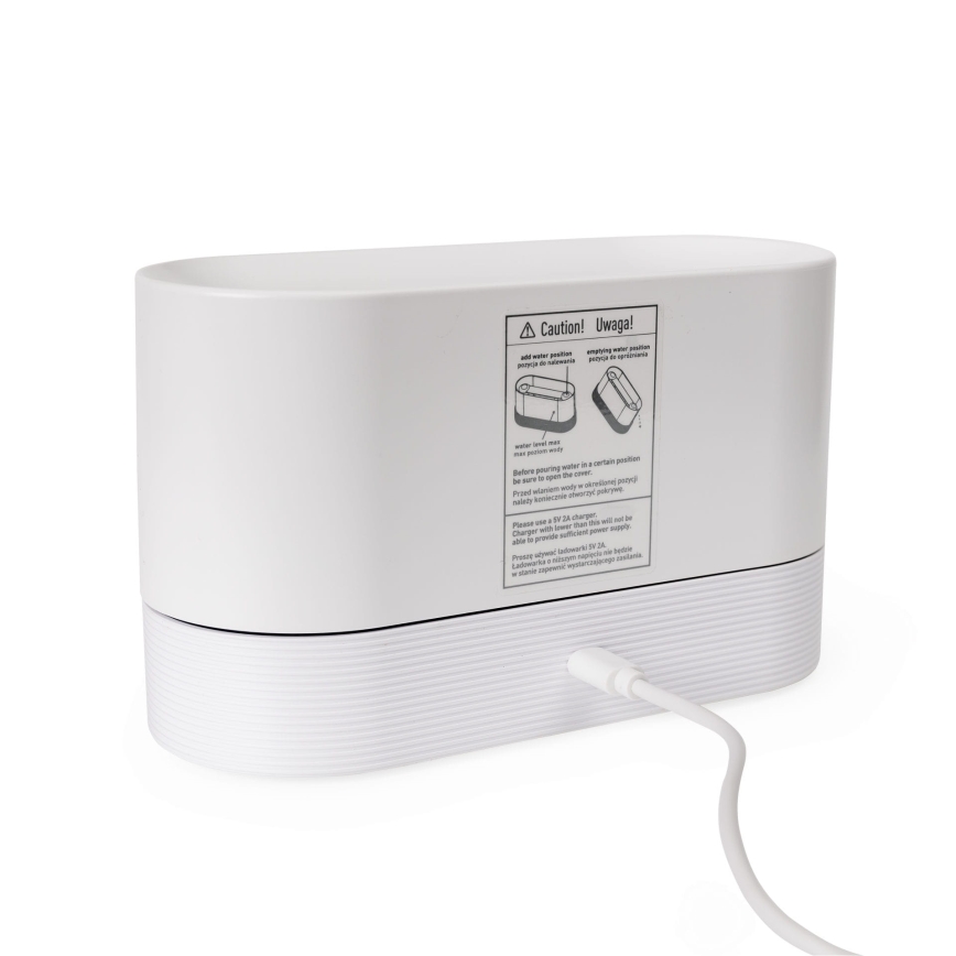 LED RGB Ultrasonic aroma diffuser and air humidifier with a backlight 180ml white