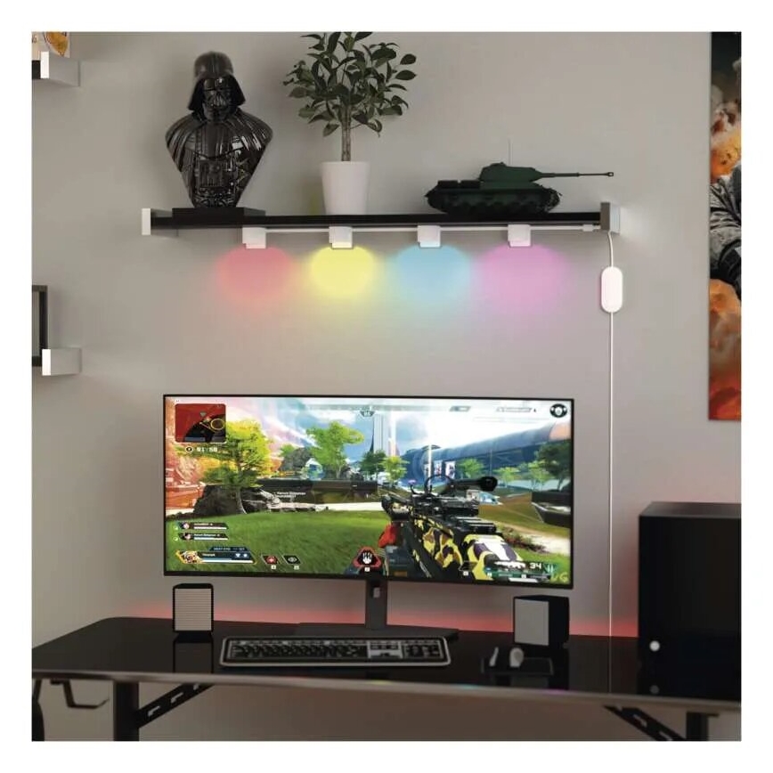 LED RGBIC+CCT Decorative chain with spotlighting GoSmart 12xLED/7W/230V 255 cm Wi-Fi Tuya