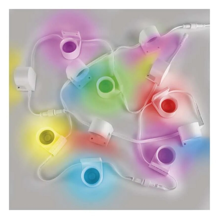 LED RGBIC+CCT Decorative chain with spotlighting GoSmart 12xLED/7W/230V 255 cm Wi-Fi Tuya