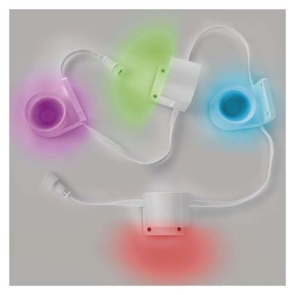 LED RGBIC+CCT Decorative chain with spotlighting GoSmart - extension 4xLED/7W/230V 85 cm Wi-Fi Tuya