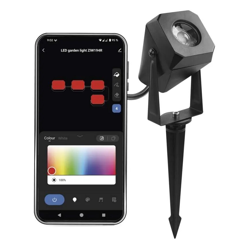 LED RGBIC Dimmable Outdoor Lamp GoSmart - extension LED/1,5W/12V 3000-6500K IP65 Wi-Fi Tuya