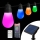 LED RGBIC Dimmable Solar String Lights, 15 LEDs / 1.3W / 3.7/5V / 2200 mAh, 8 m, IP65, Black + Remote Control